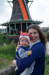 With my son at Zaanse Schans